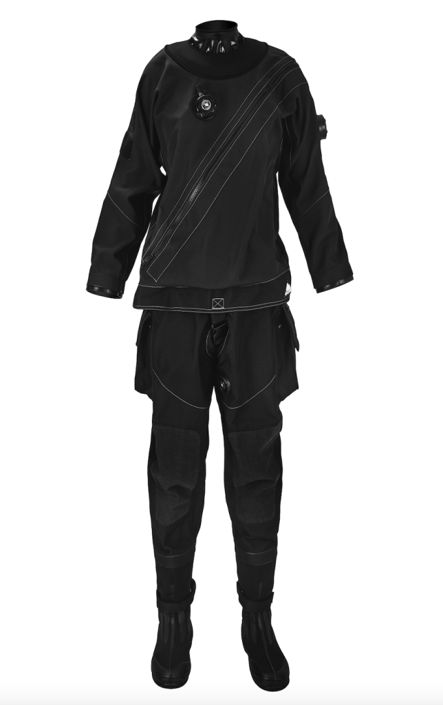 AKUANA Pangong drysuit, front view, available in Singapore