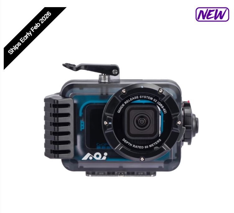 AOI Underwater Universal Housing for Action Cameras - Black Color