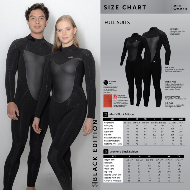Gull Black Edition 3mm Full Suit Women's - Image 2